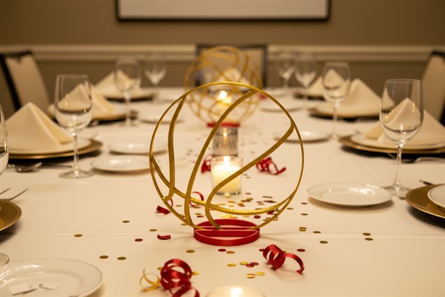 3D printed basketball centerpiece with personalization